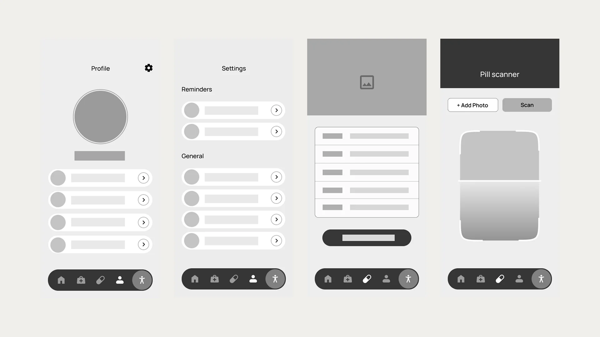 Wireframes - Set 1